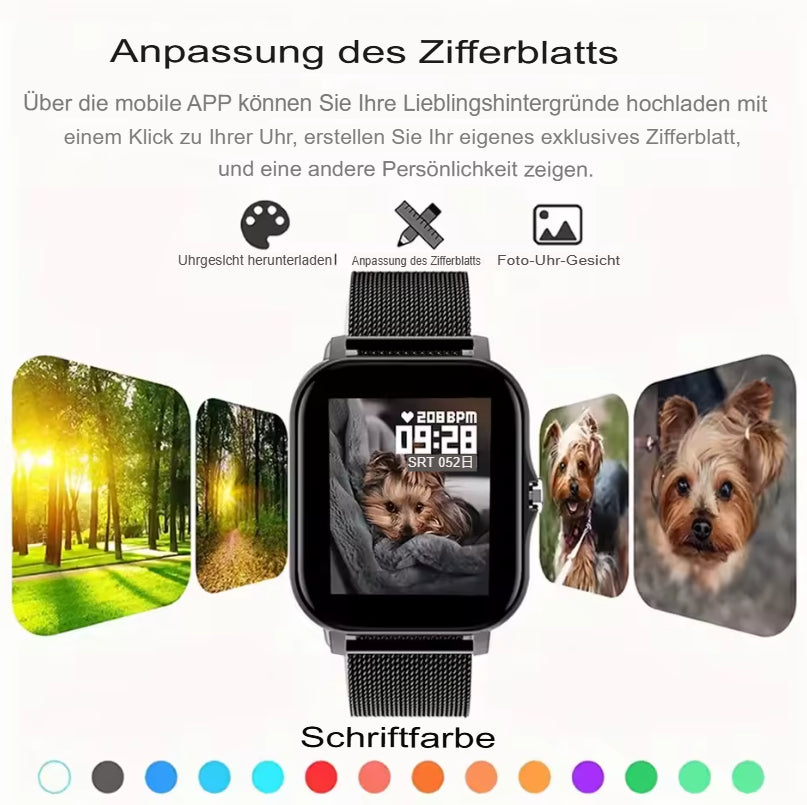 LAXASFIT 2025 Neue Smartwatch für Damen und Herren – Geschenkidee! Voll-Touchscreen, Sport- und Fitnessuhr, Bluetooth-Anruffunktion, digitale Smartwatch