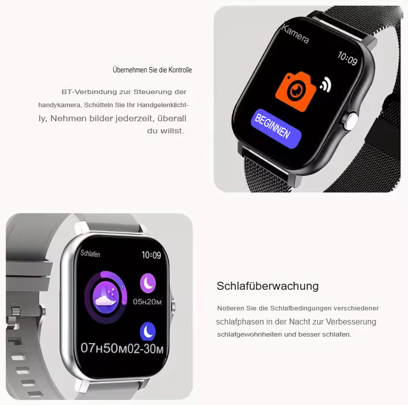 LAXASFIT 2025 Neue Smartwatch für Damen und Herren – Geschenkidee! Voll-Touchscreen, Sport- und Fitnessuhr, Bluetooth-Anruffunktion, digitale Smartwatch