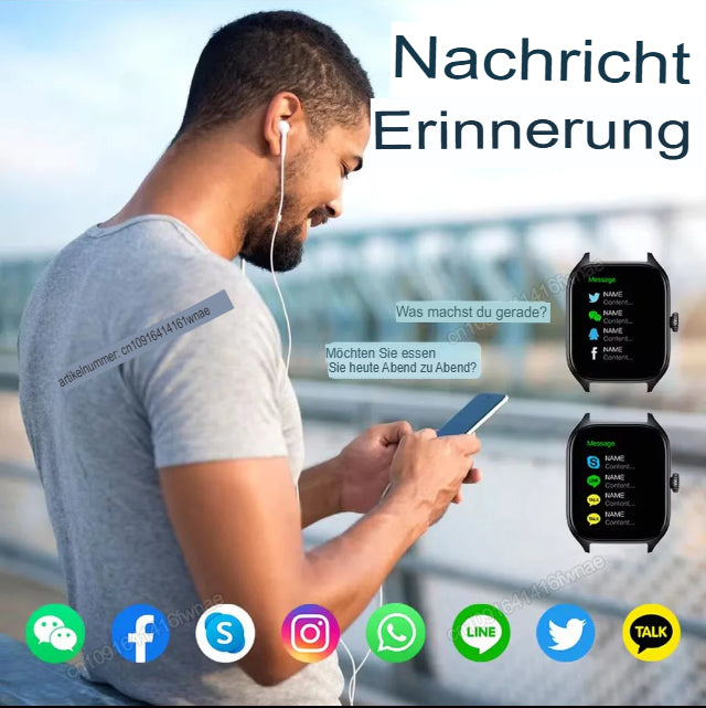 Neue Outdoor-Militär-GPS-Smartwatch für Herren, wasserdicht, mit mehreren Sportmodi, Fitness-HD-HD-Display, Bluetooth-Anruffunktion, Smartwatch für Damen und Herren mit Armband