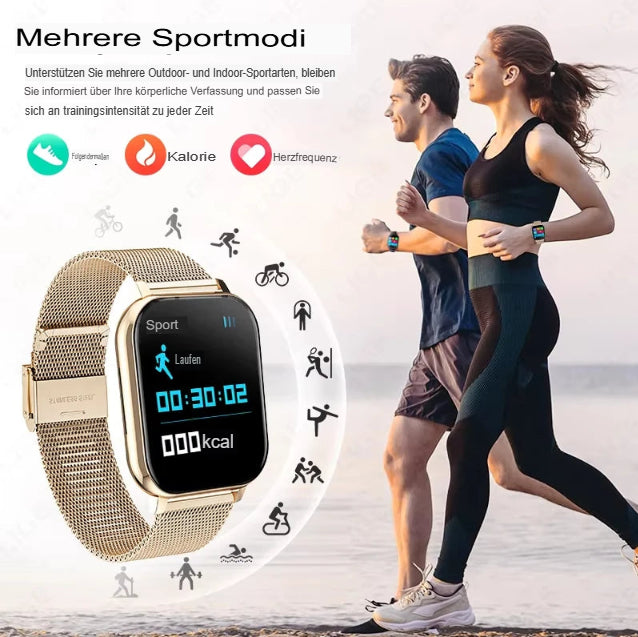 KESHUYOU 2025 Smartwatch mit 2,01 Zoll HD-Display, Anrufannahme, Anrufe tätigen und annehmen, Nachrichtenvorschau, Sportmodi, individuell anpassbare Zifferblätter, Wettervorhersage, für Damen und Herren