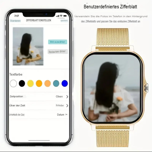 KESHUYOU 2025 Smartwatch mit 2,01 Zoll HD-Display, Anrufannahme, Anrufe tätigen und annehmen, Nachrichtenvorschau, Sportmodi, individuell anpassbare Zifferblätter, Wettervorhersage, für Damen und Herren