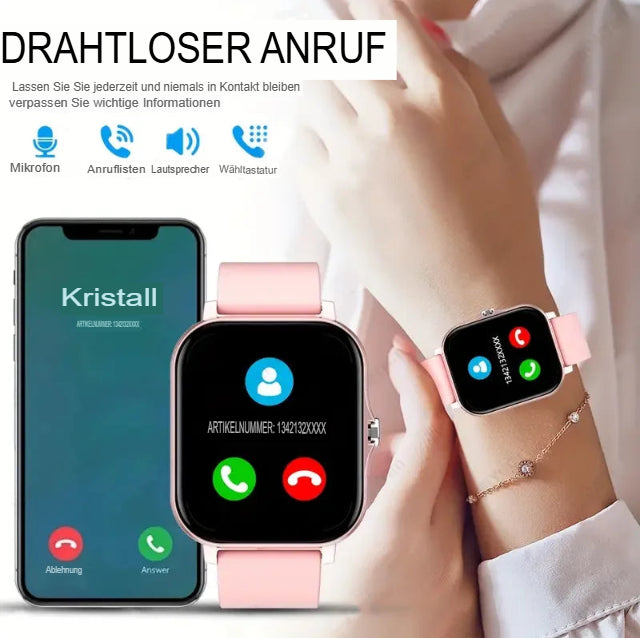 KESHUYOU 2025 Neue Smartwatch mit Bluetooth, Sprachfunktion, Blutsauerstoff- und Blutdruckmessung – ideales Geschenk für Damen und Herren