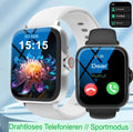 Smartwatch mit Touchscreen, Anruf- und Nachrichtenbenachrichtigung, Musiksteuerung und weiteren Funktionen, kompatibel mit iPhone/Android-Smartphones