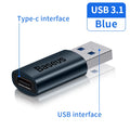Baseus USB 3.1 OTG Adapter USB Type C to USB Female Converter For Macbook Pro Air Samsung S22 Xiaomi USB-C USBC OTG Connector