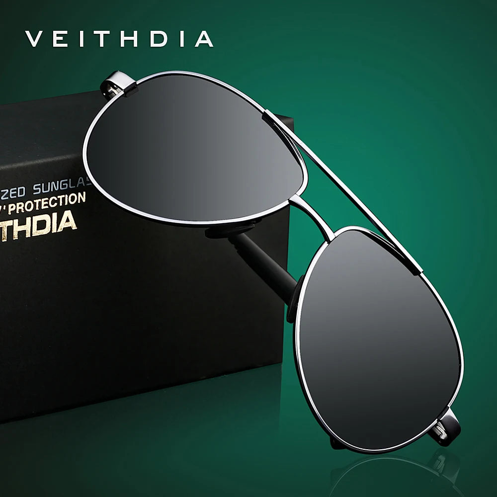 VEITHDIA Marken-Sonnenbrille Herren Polarisiert UV400 Sonnenbrille Outdoor Sport Autofahren Herren Damen Brillenzubehör für Damen 1306