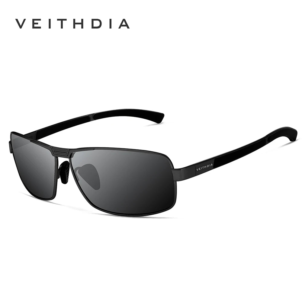 VEITHDIA Sonnenbrille Herren Marke Designer Autofahren Mode Polarisierte UV400 Gläser Unisex Vintage Brille für Damen und Herren VT2490